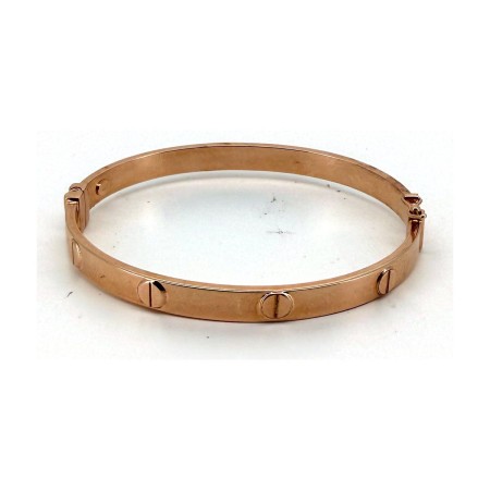 Pulsera tornillo rosado de oro 18k